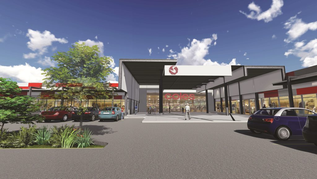 An artist impression of what the Coles Supermarket on Dean Street would look like. An artist impression of what the Coles Supermarket on Dean Street would look like.